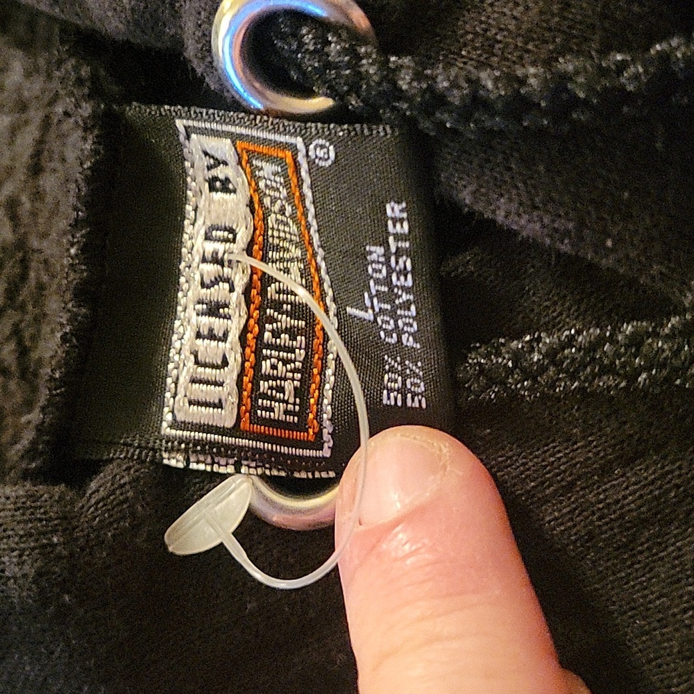 Harley-Davidson Sleevless Hoodie Size Large. Vintage 1990s. Very Good Condition - Picture 5 of 9